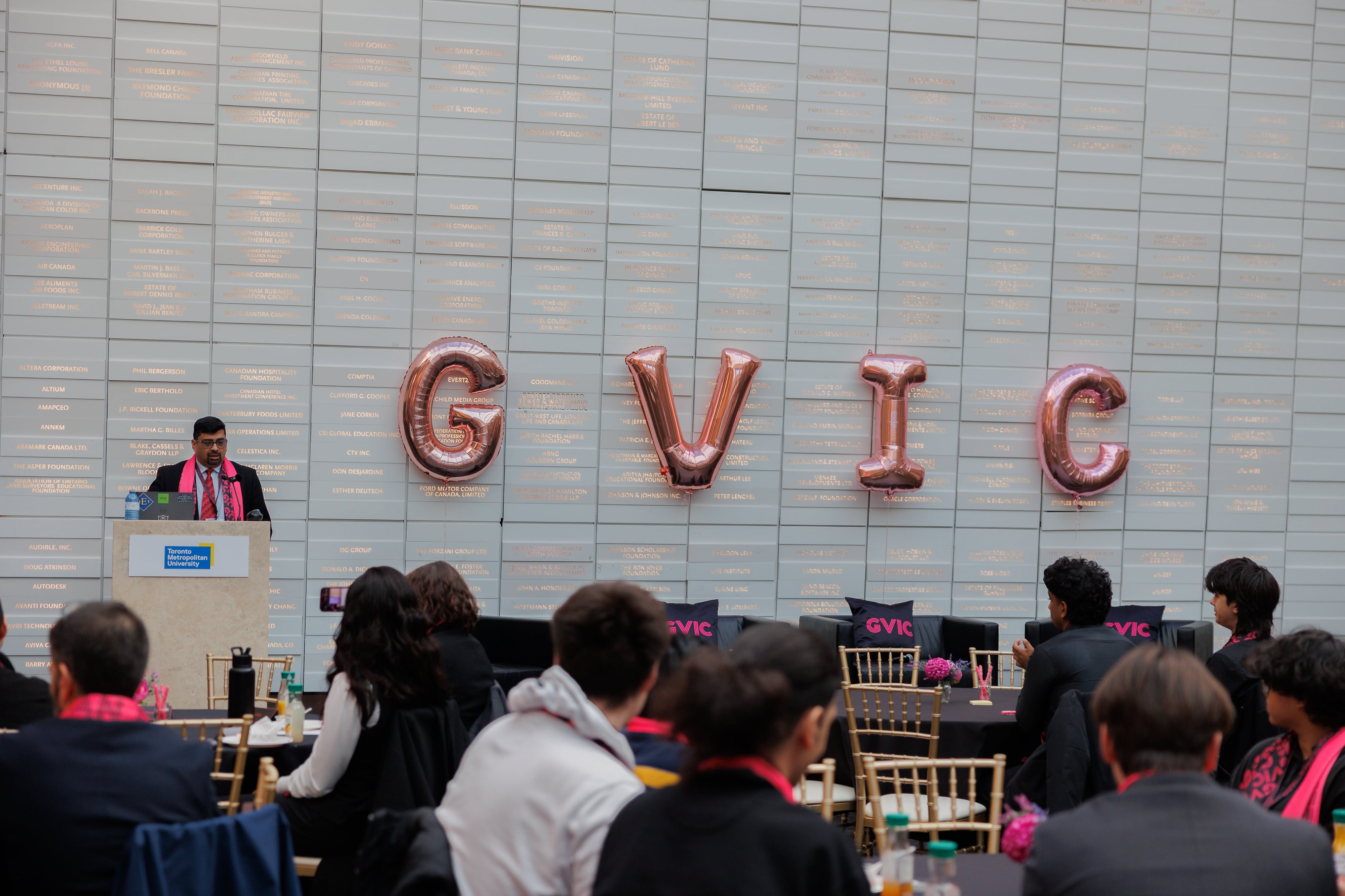 Dean Sri Krishnan giving his remarks 